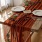 Fall Table Runner Gauze Cheesecloth 120 Inch 10 FT Rustic Burnt Orange Cheese Cloth Table Runner for Wedding Baby Bridal Shower Party Rustic Boho Sheer Centerpiece Home Decorations